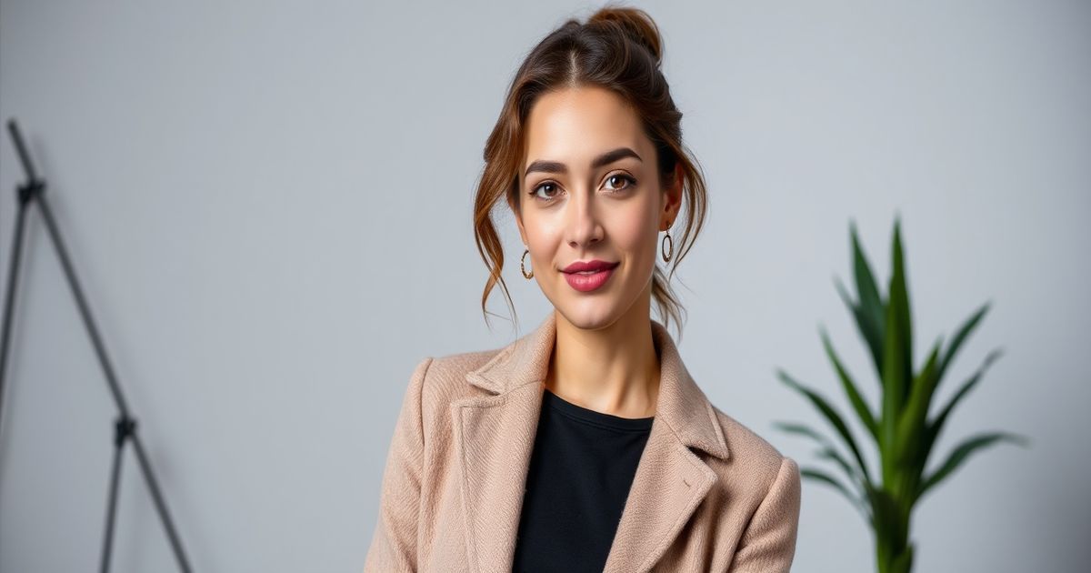 Model building a personal brand in a creative studio