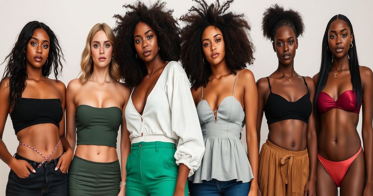 Diverse group of models representing inclusivity