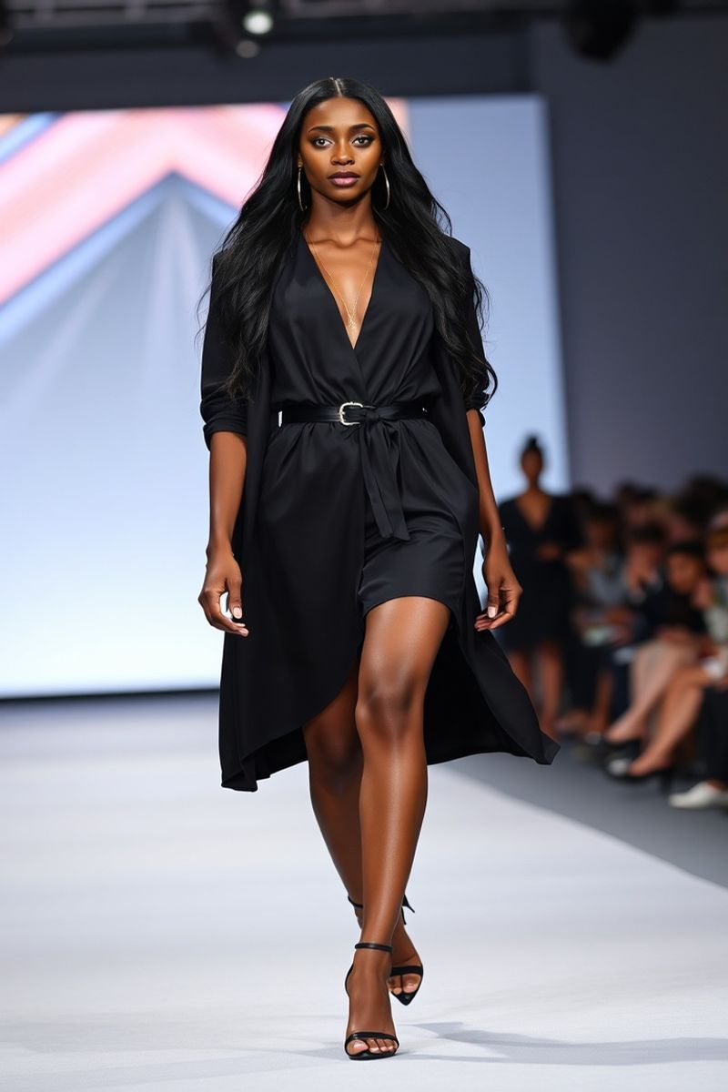 Adaeze Okoro fashion runway walk in designer clothing