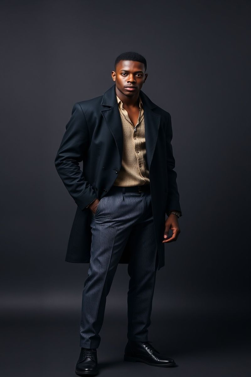 Adewale Ogunleye full body editorial pose