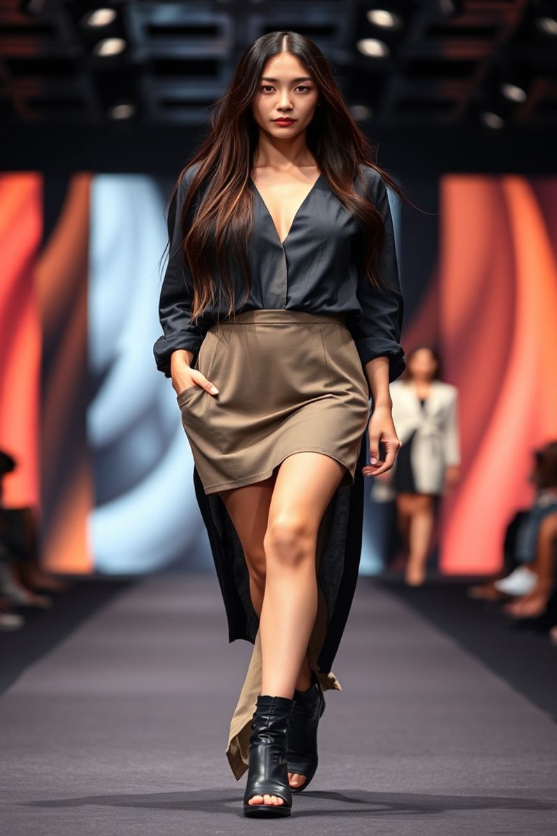 Akari Nakamura fashion runway walk