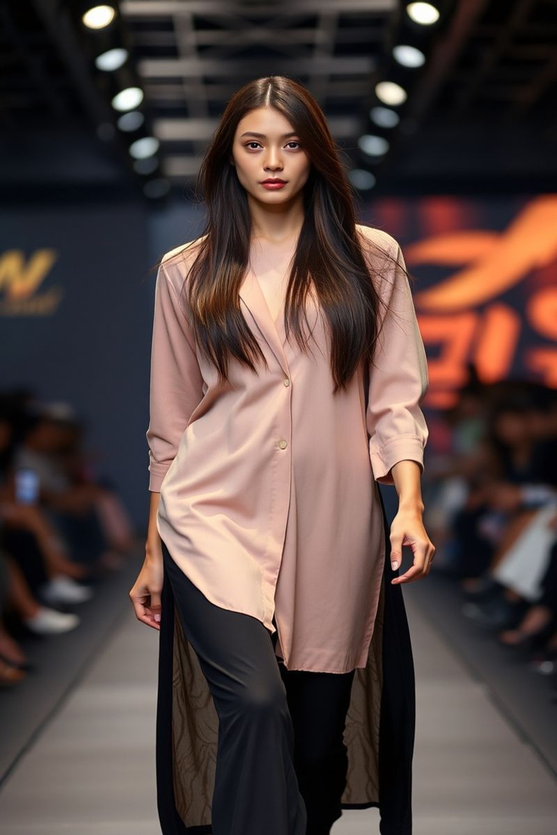 Akari Tanaka fashion runway walk