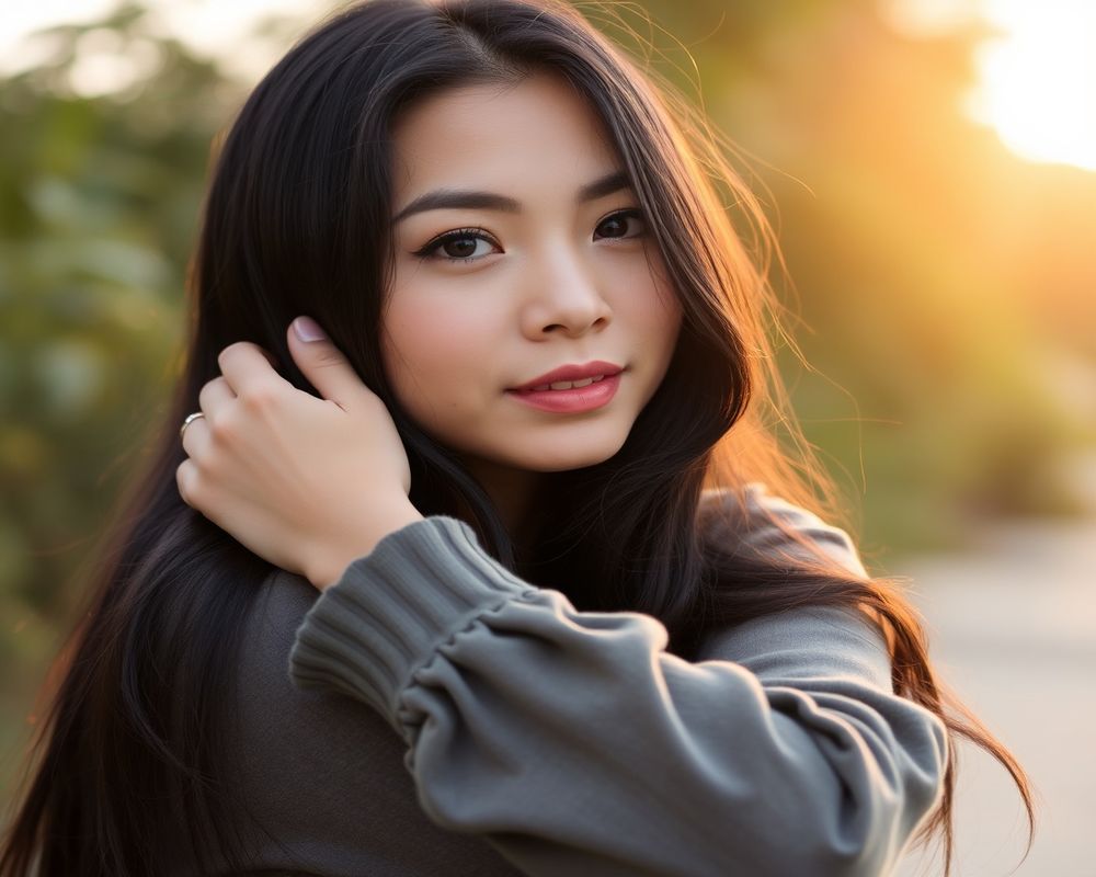 Althea Santos lifestyle personality shot in natural outdoor setting