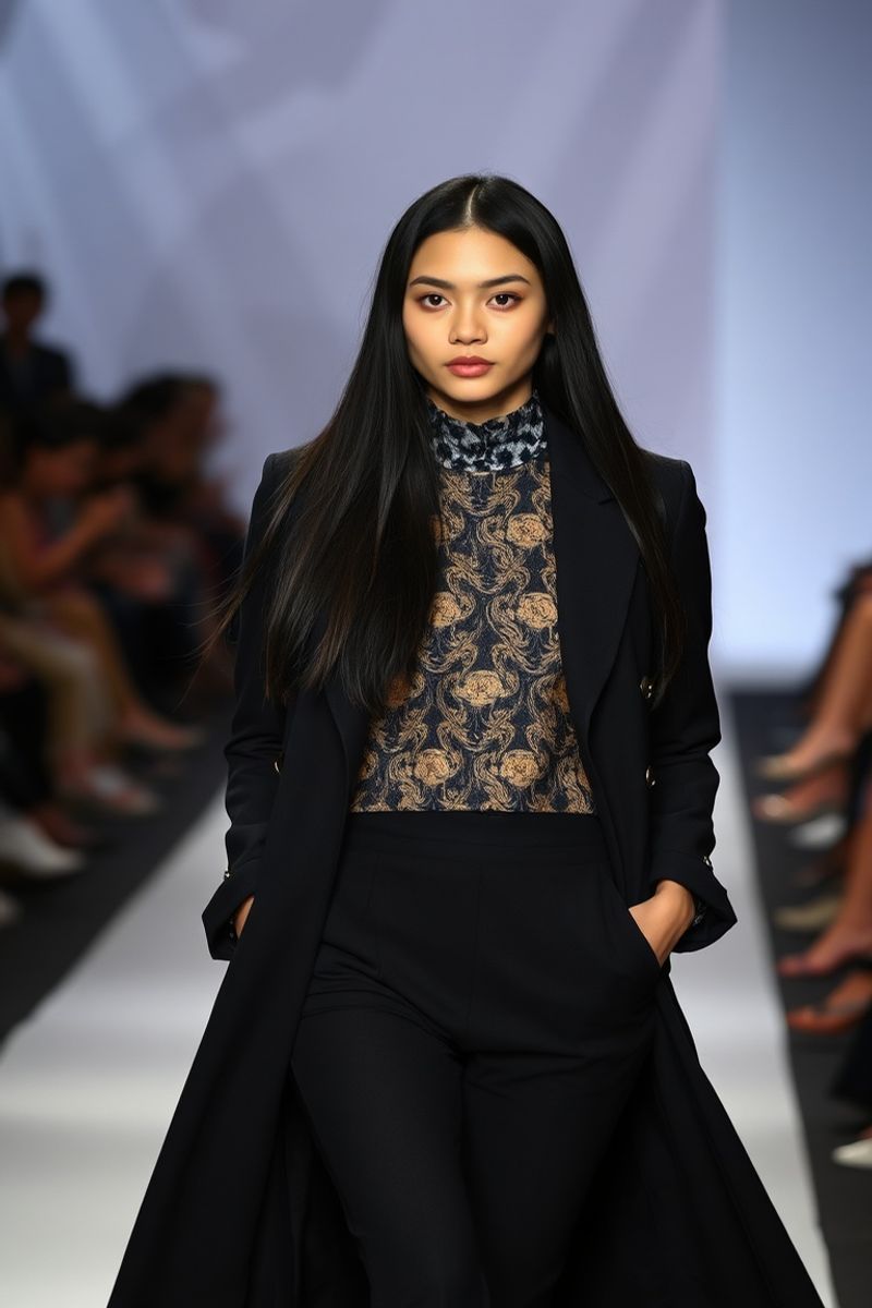 Althea Santos fashion runway walk in designer clothing