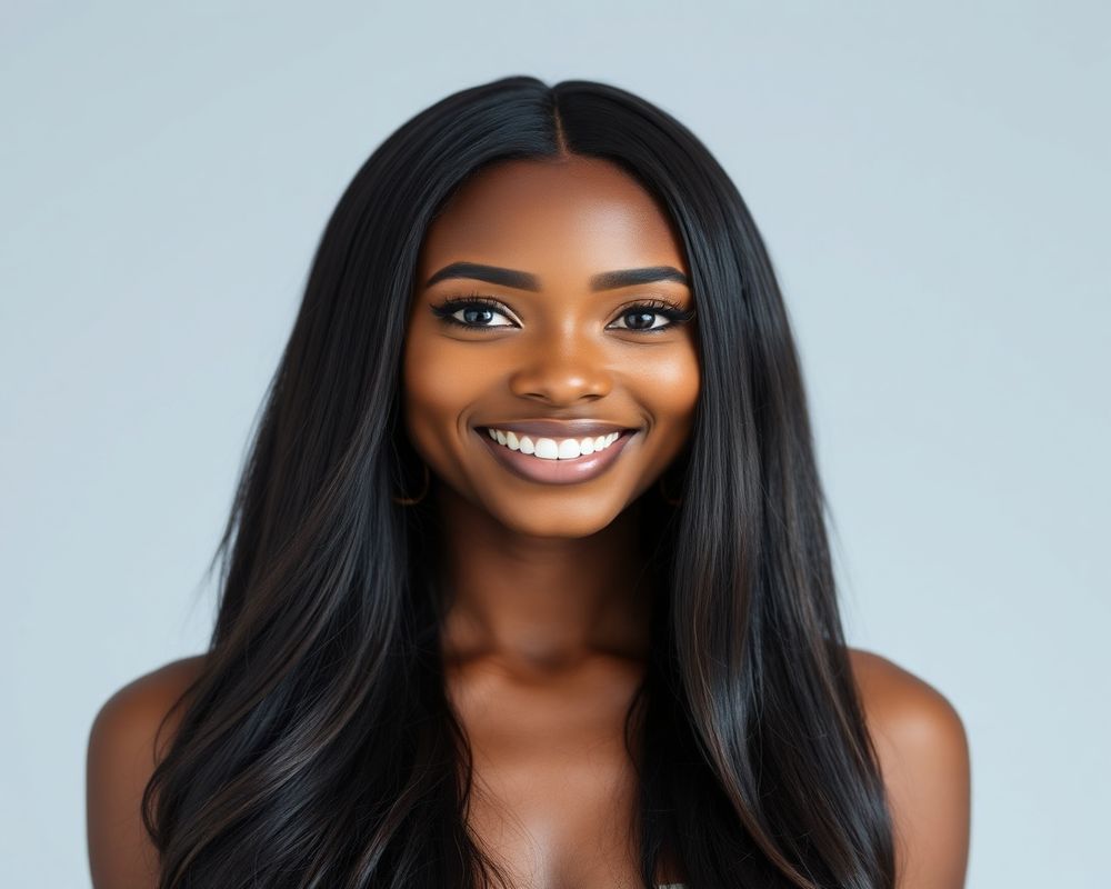 Amara Diallo commercial brand campaign with natural smile