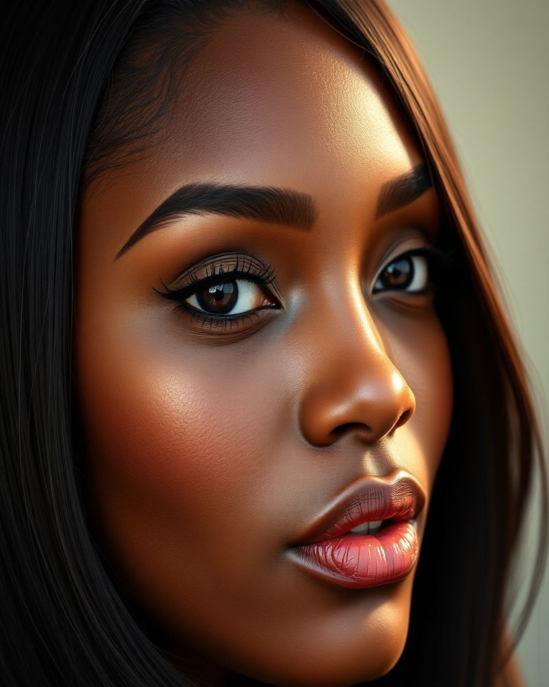 Amara Gebre beauty close-up portrait with soft lighting