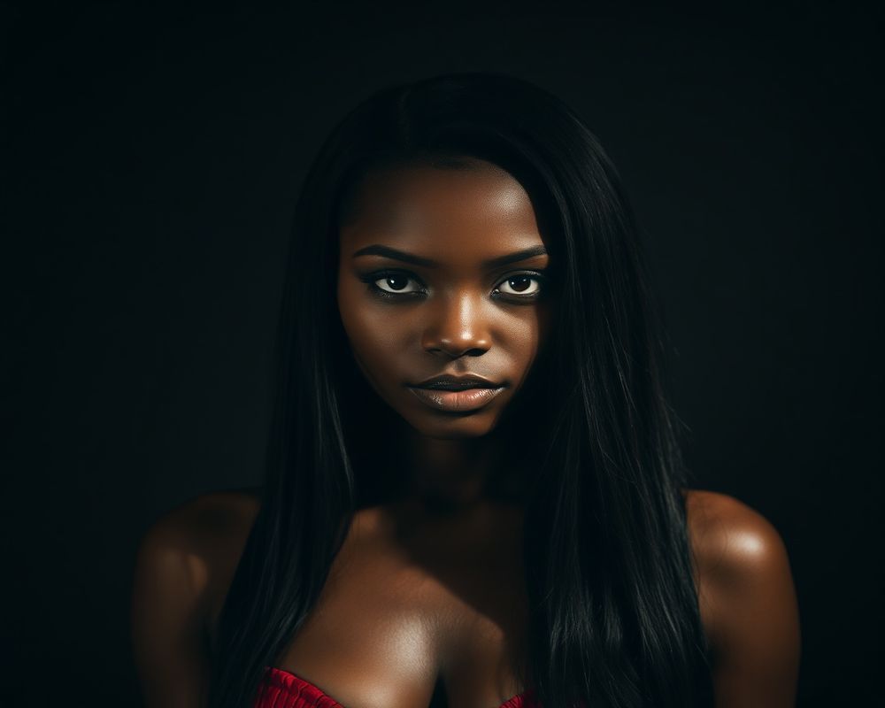 Amara Gebre artistic creative portrait with dramatic shadows