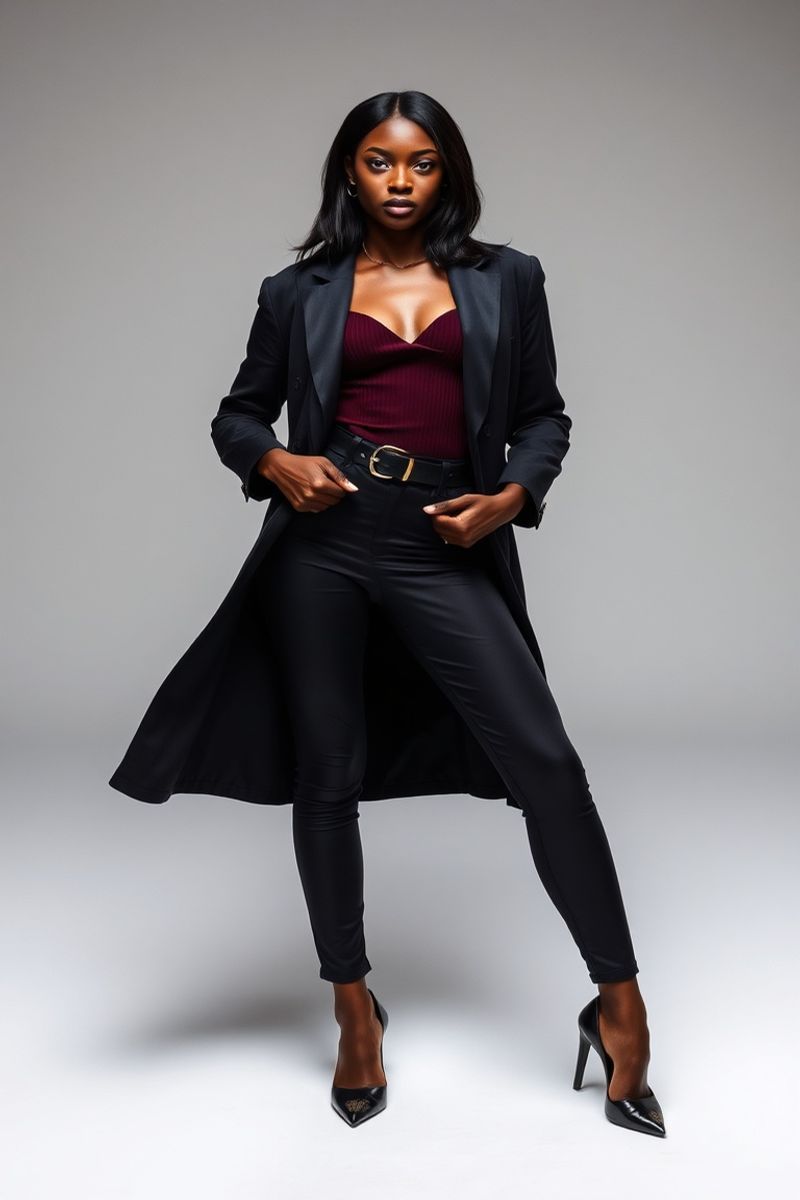 Amara Okafor full body editorial pose