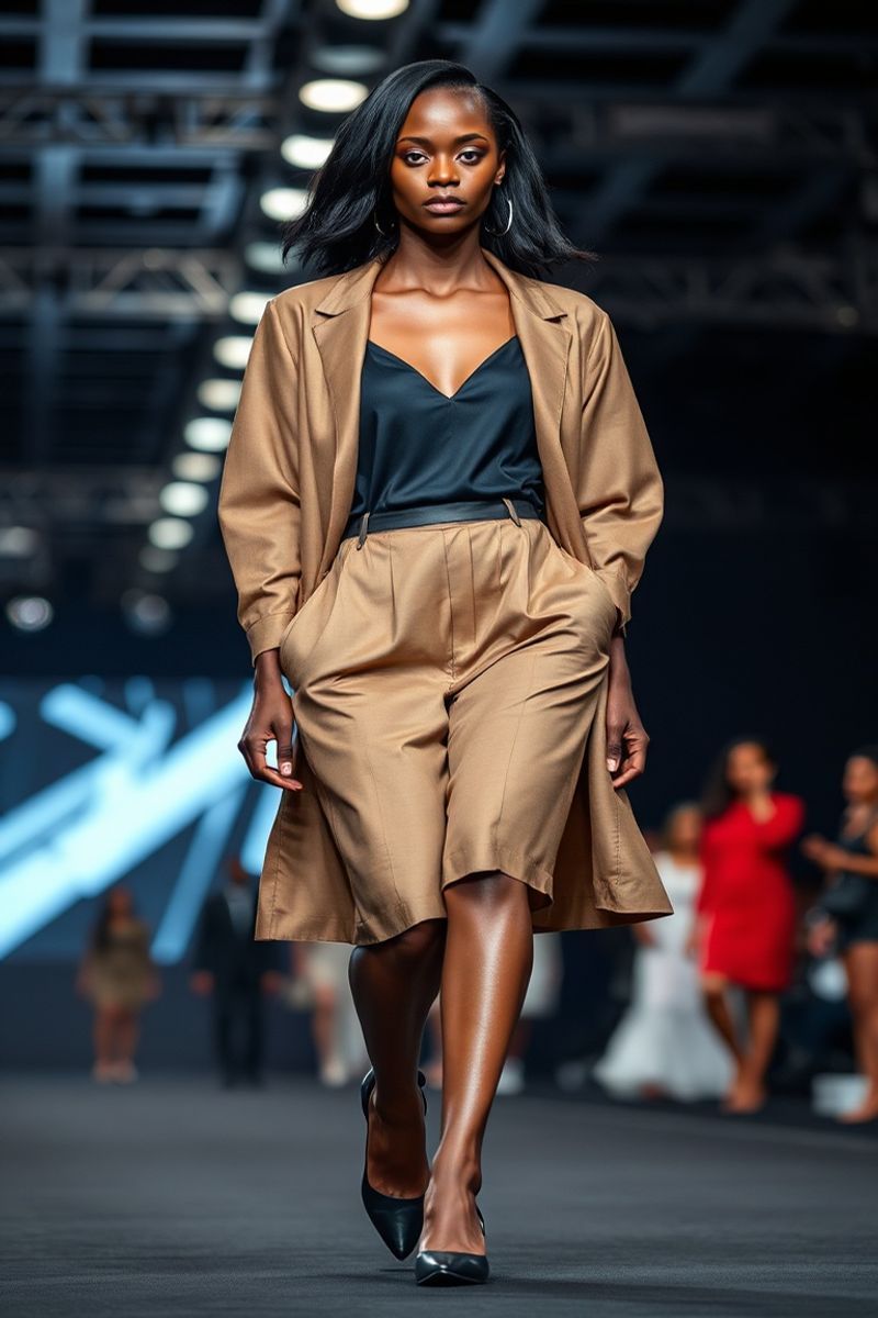 Amara Okafor fashion runway walk