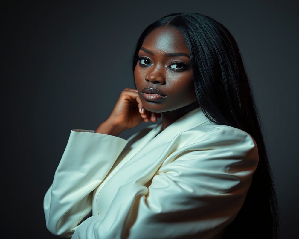 Amara Okonkwo high fashion editorial photograph