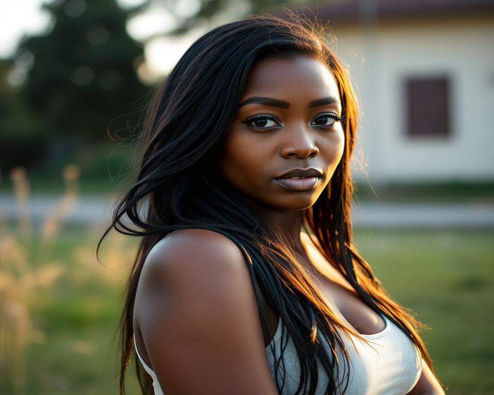 Amara Okonkwo natural outdoor lifestyle portrait