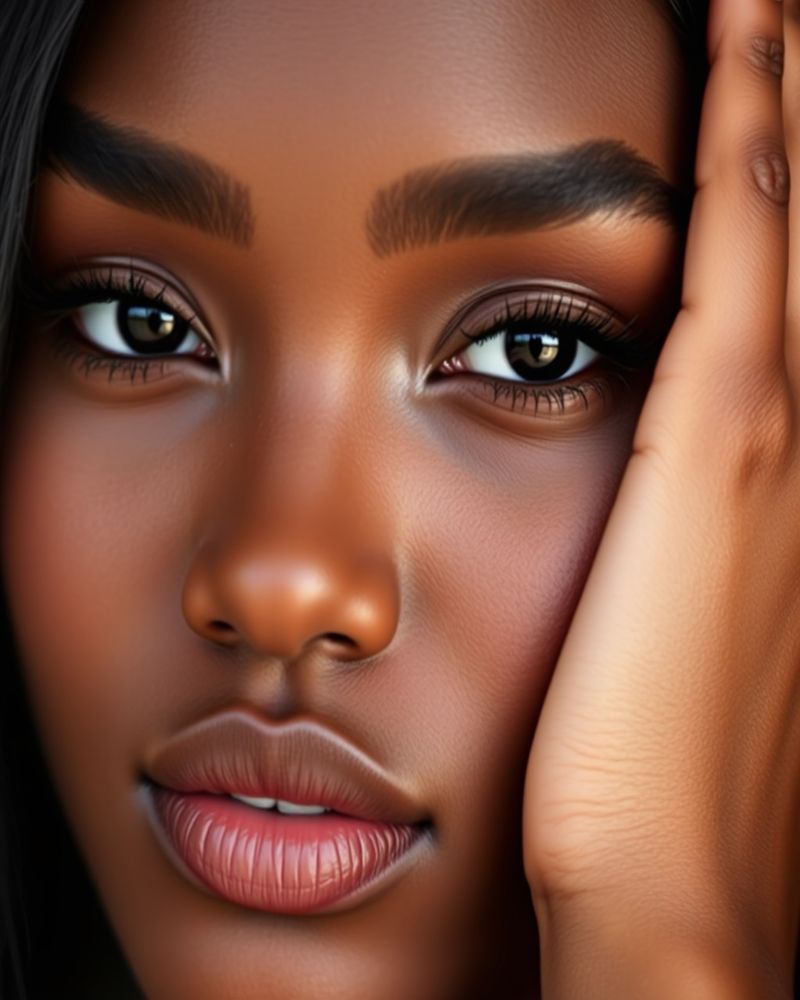 Amara Okonkwo beauty close-up portrait