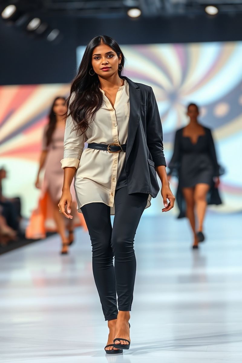 Amaya Fernando fashion runway walk in designer clothing