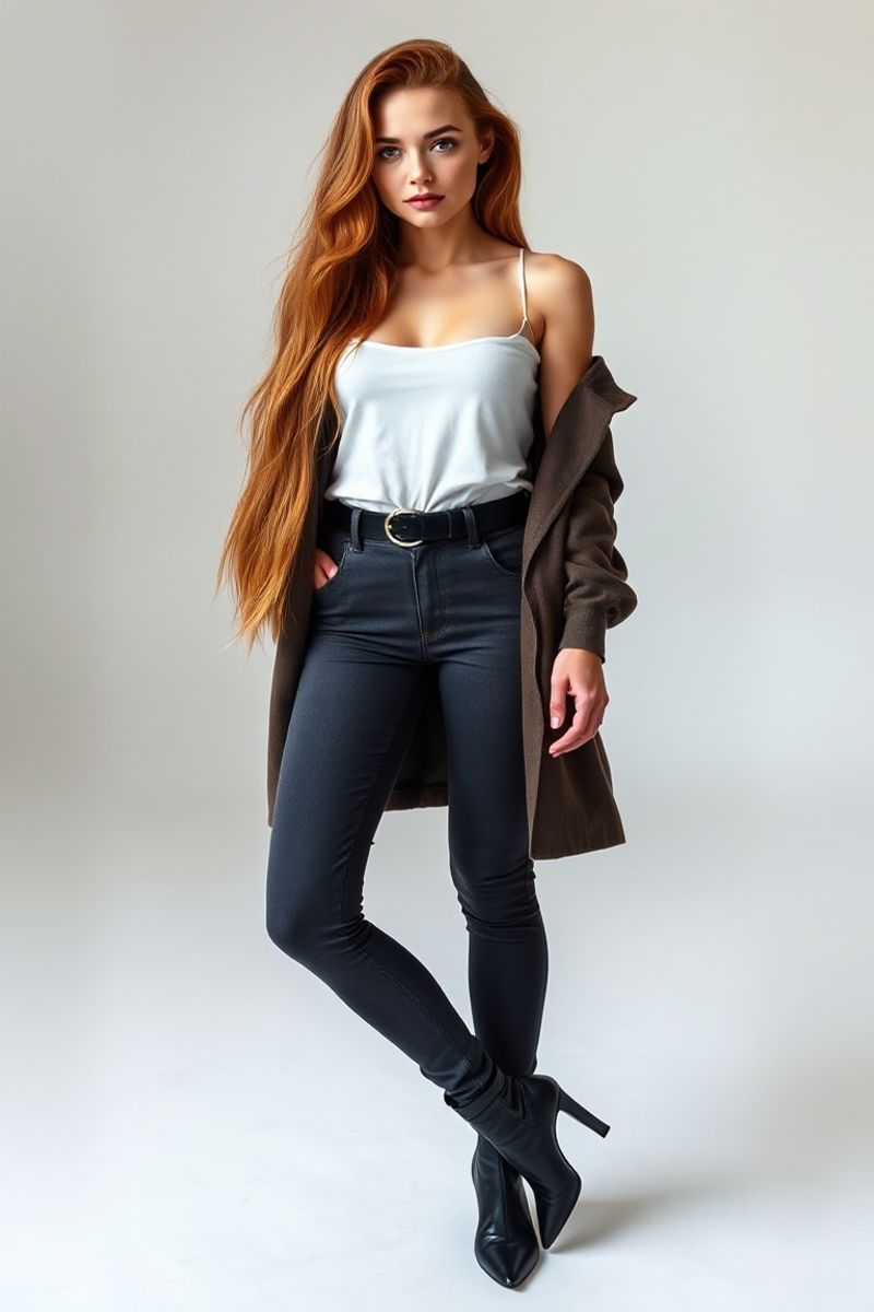 Amélie Dubois full body editorial pose