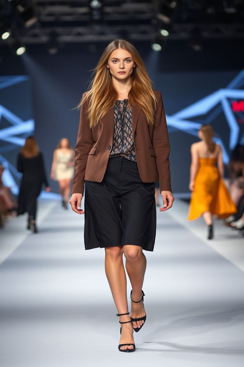 Amelie Laurent fashion runway walk