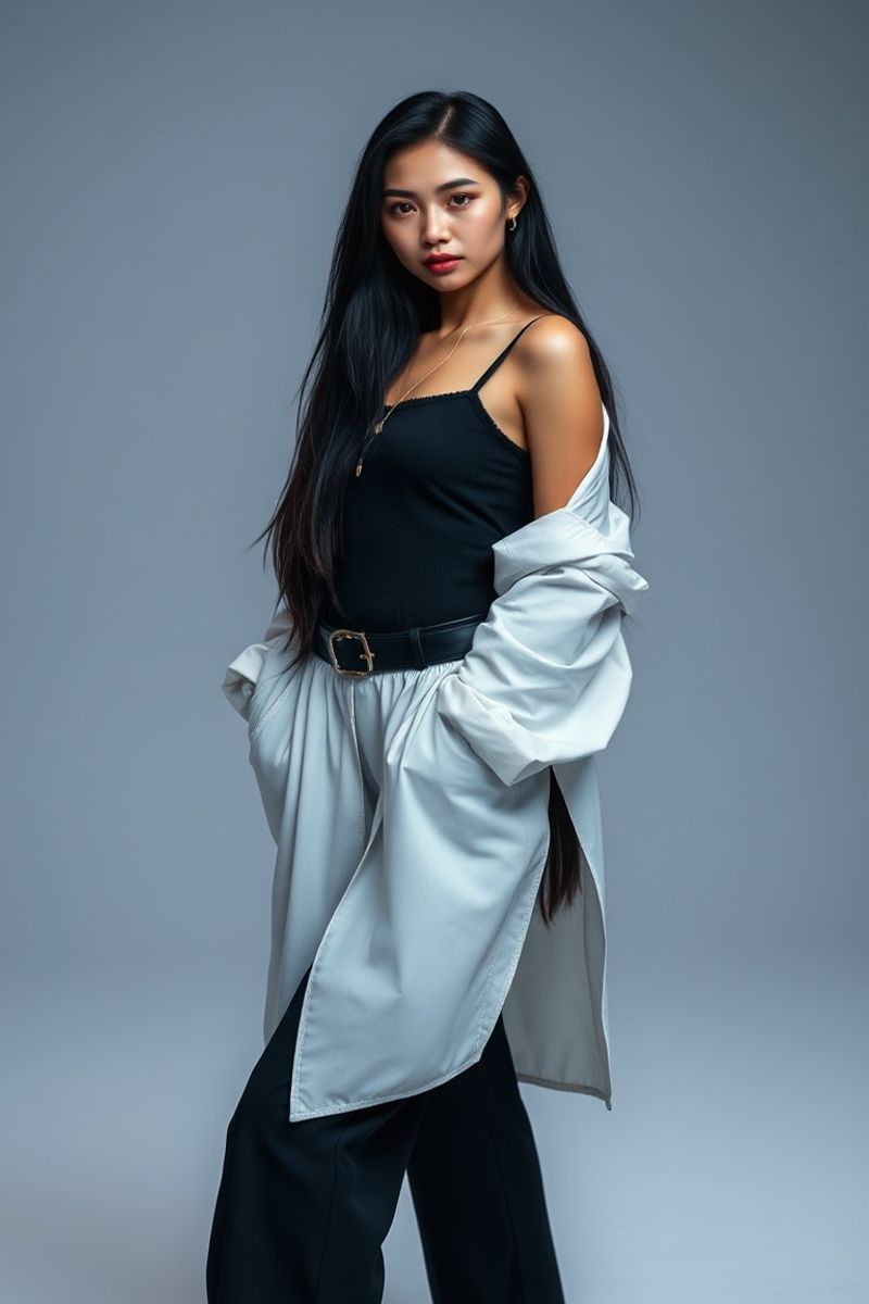 Ana Delgado full body editorial pose