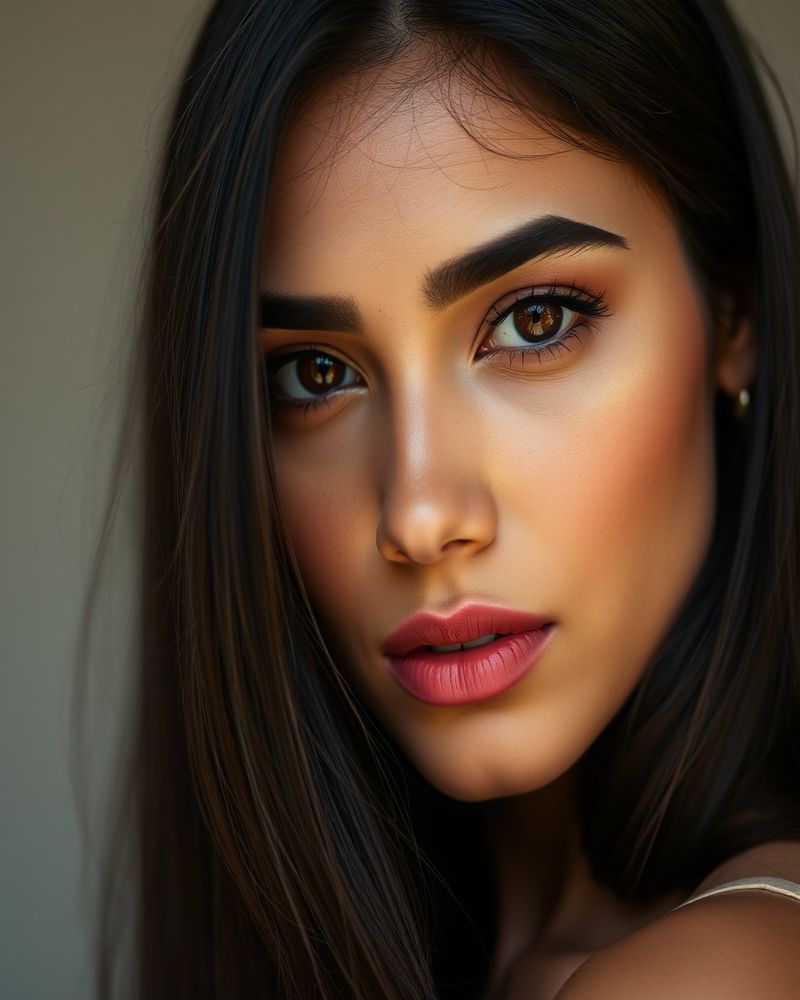 Ananya Sharma beauty close-up portrait with soft lighting