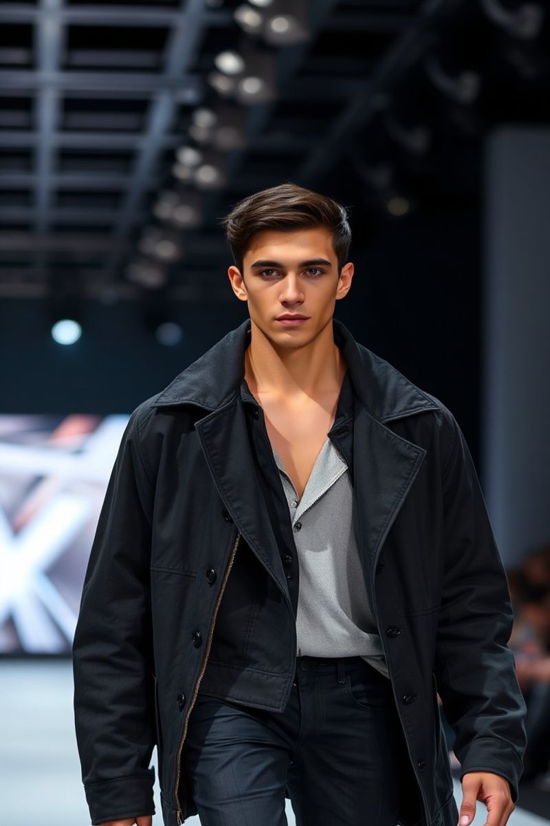 Andres Mejia fashion runway walk