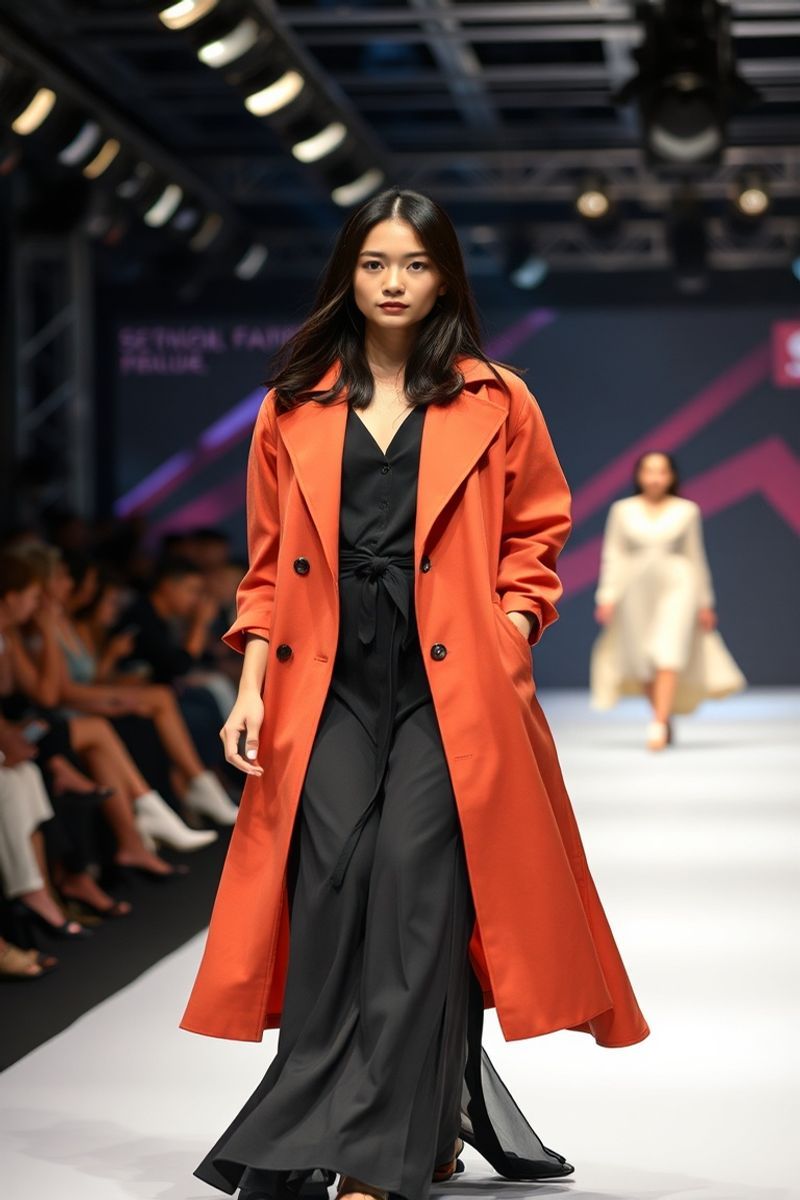 Angelica Bautista fashion runway walk in designer clothing