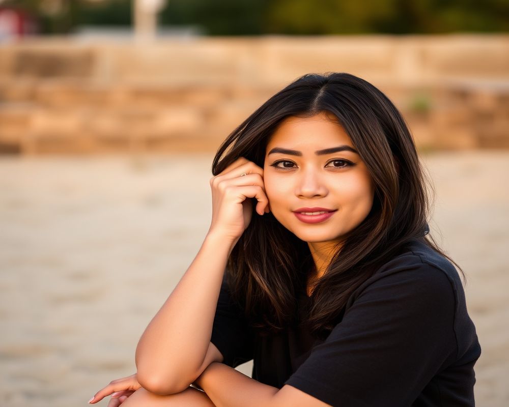 Angelica Ramos lifestyle personality shot in natural outdoor setting