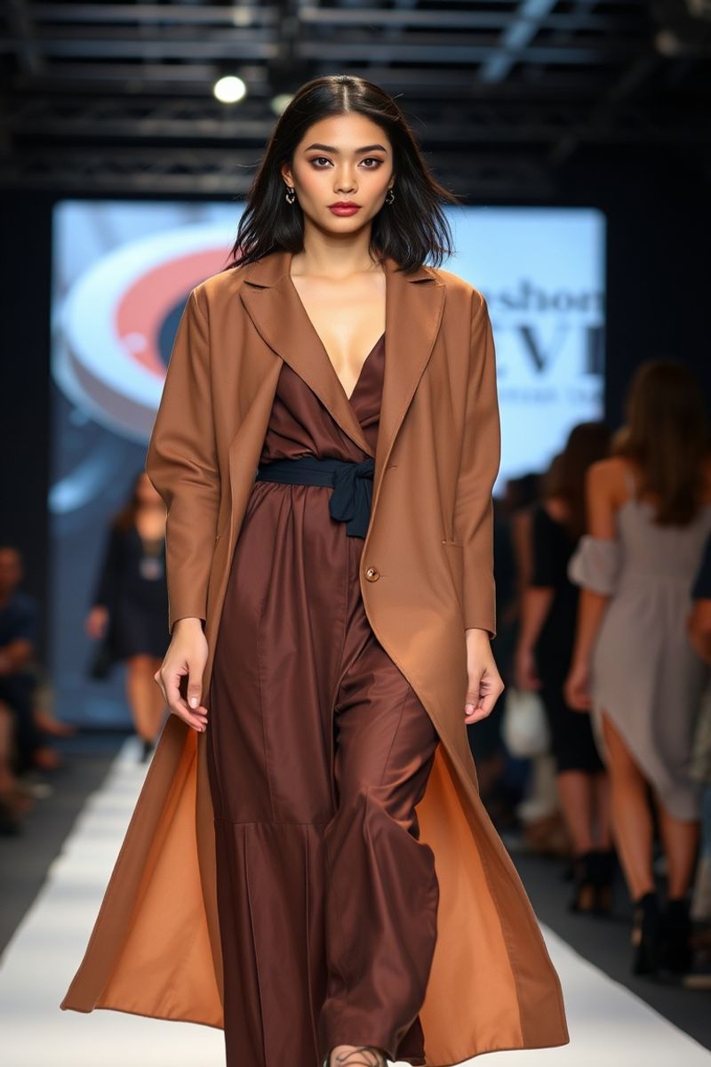 Angelica Ramos fashion runway walk in designer clothing