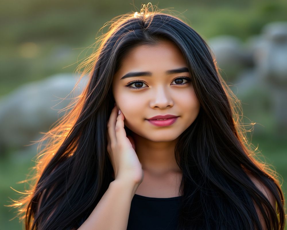 Anindya Putri lifestyle personality shot in natural outdoor setting