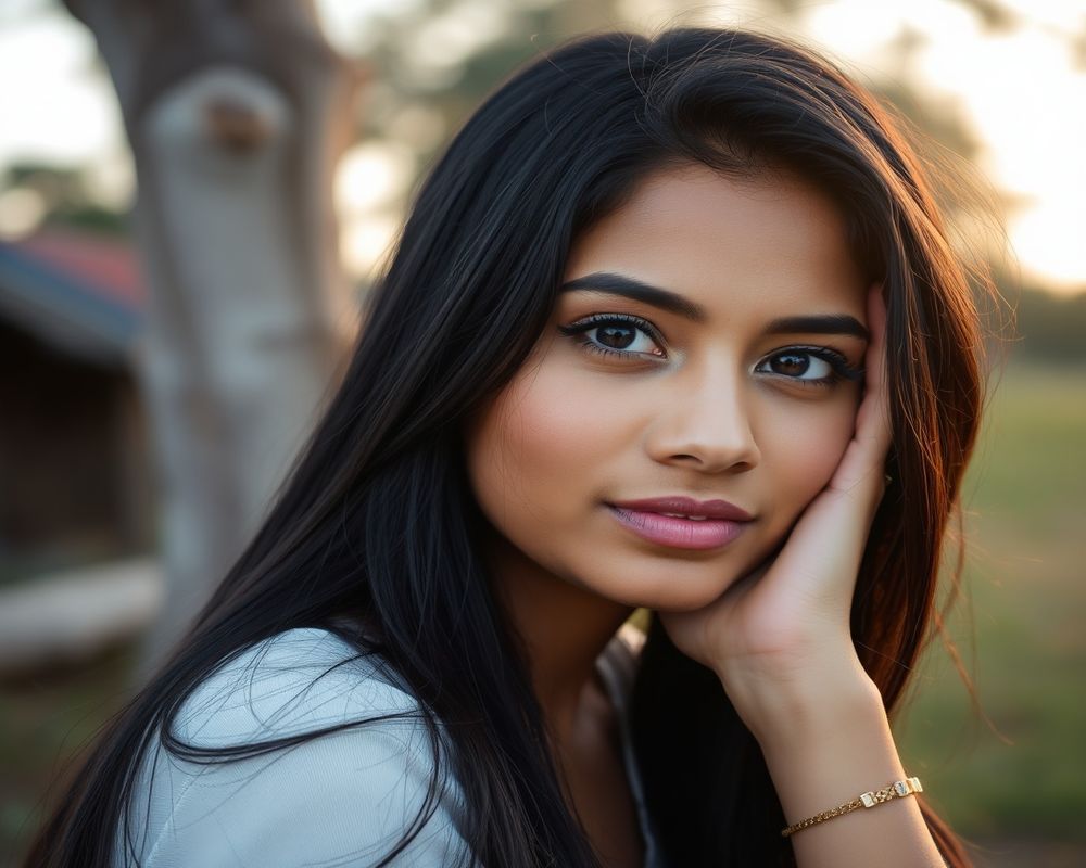 Anjali Fernando lifestyle personality shot in natural outdoor setting