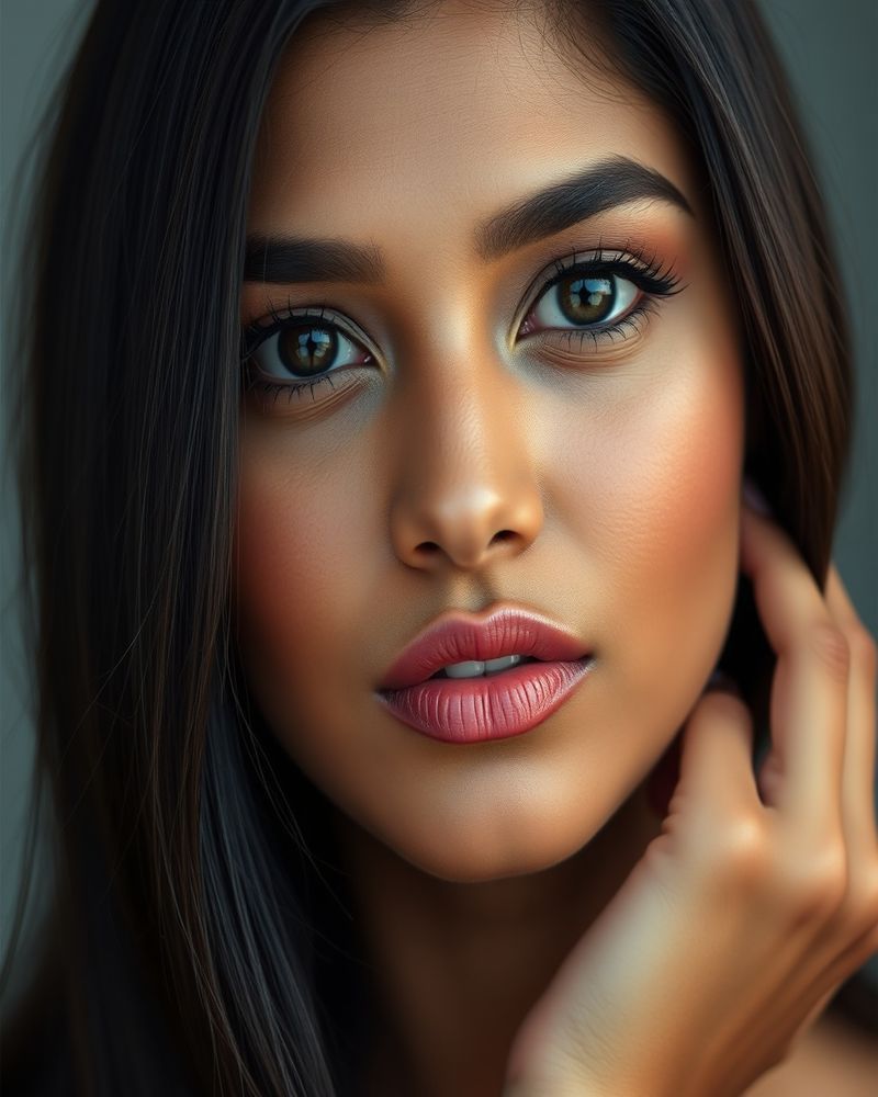 Anjali Fernando beauty close-up portrait with soft lighting