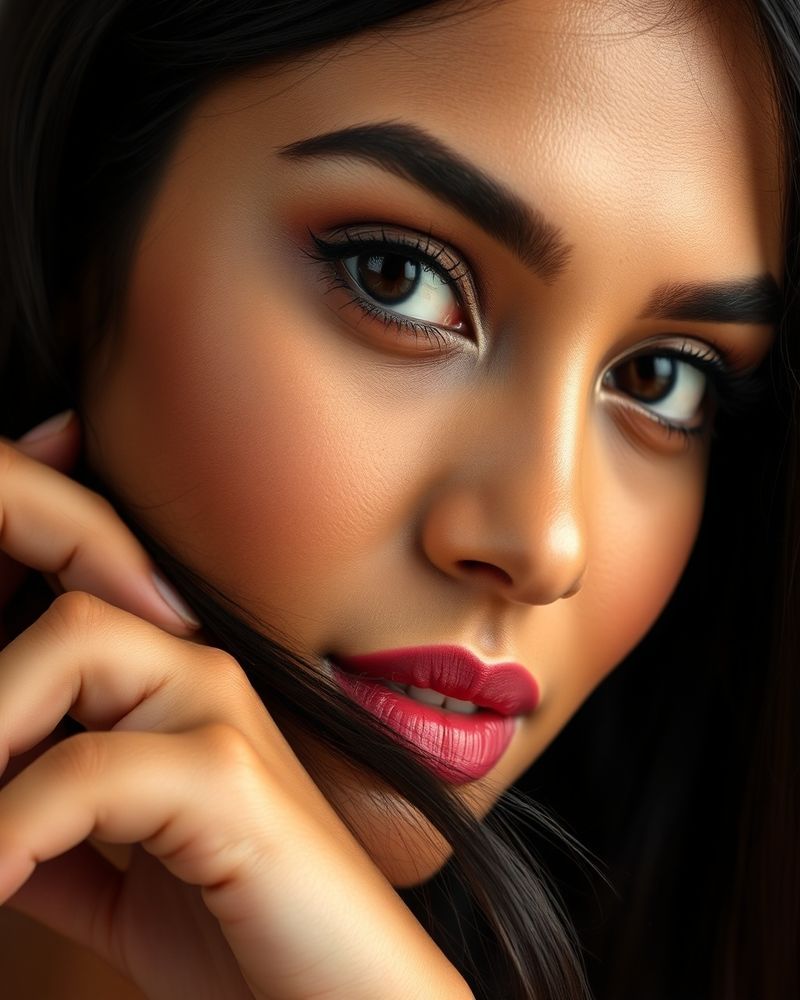 Anjali Wijesinghe beauty close-up portrait with soft lighting