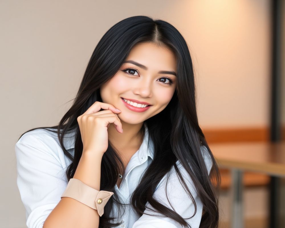 Arisa Nakamura commercial brand campaign with natural smile