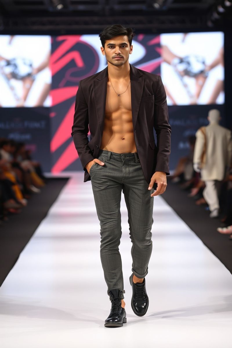 Arjun Desai fashion runway walk