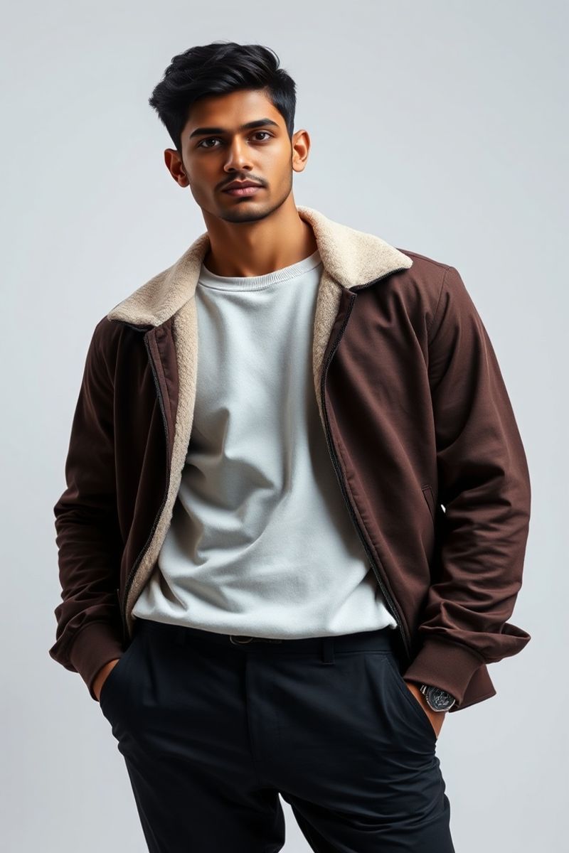 Arjun Kapoor full body editorial pose in high fashion clothing