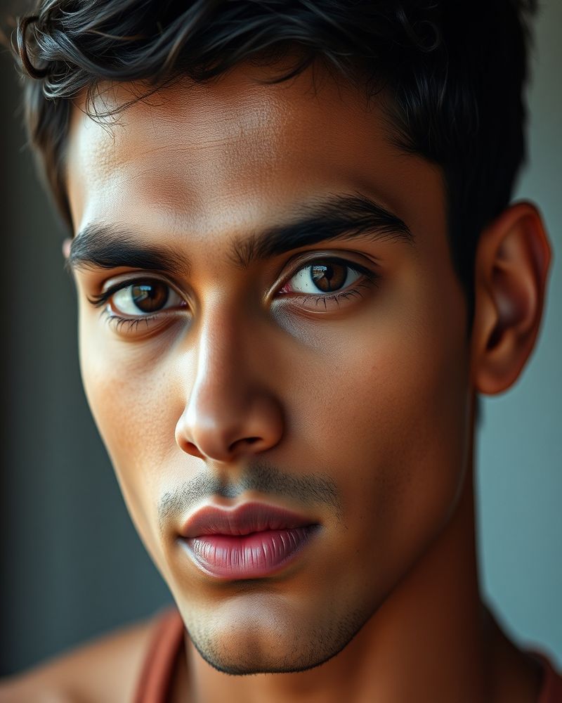 Arjun Kapoor beauty close-up portrait with soft lighting