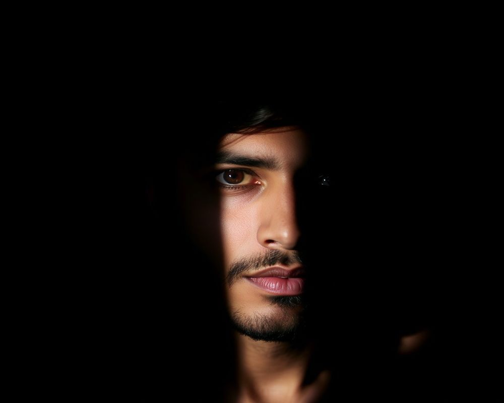 Arjun Kapoor artistic creative portrait with dramatic shadows