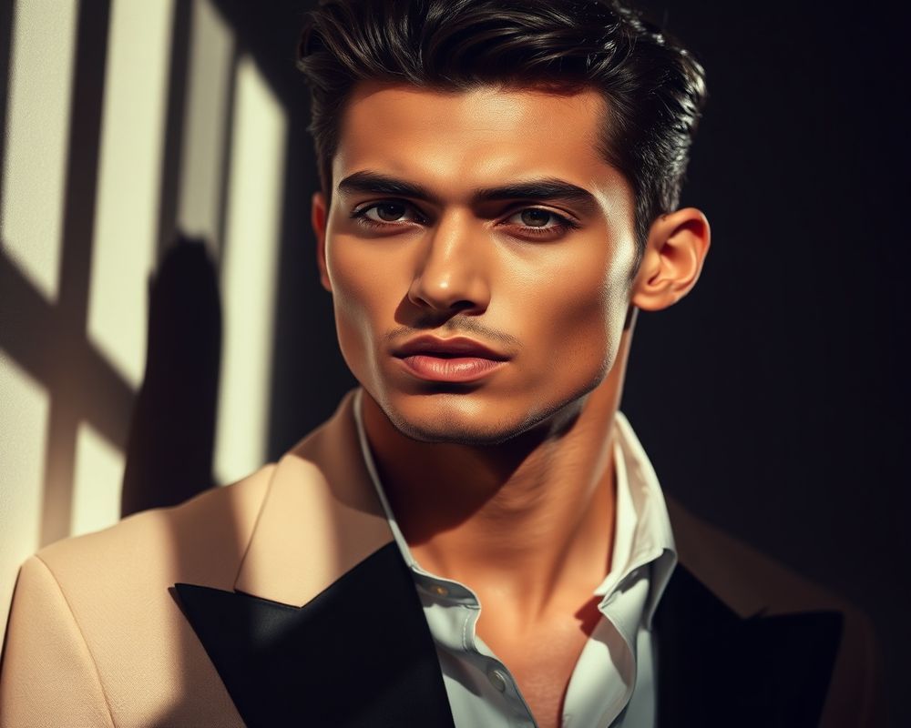 Arjun Patel high fashion editorial with dramatic lighting