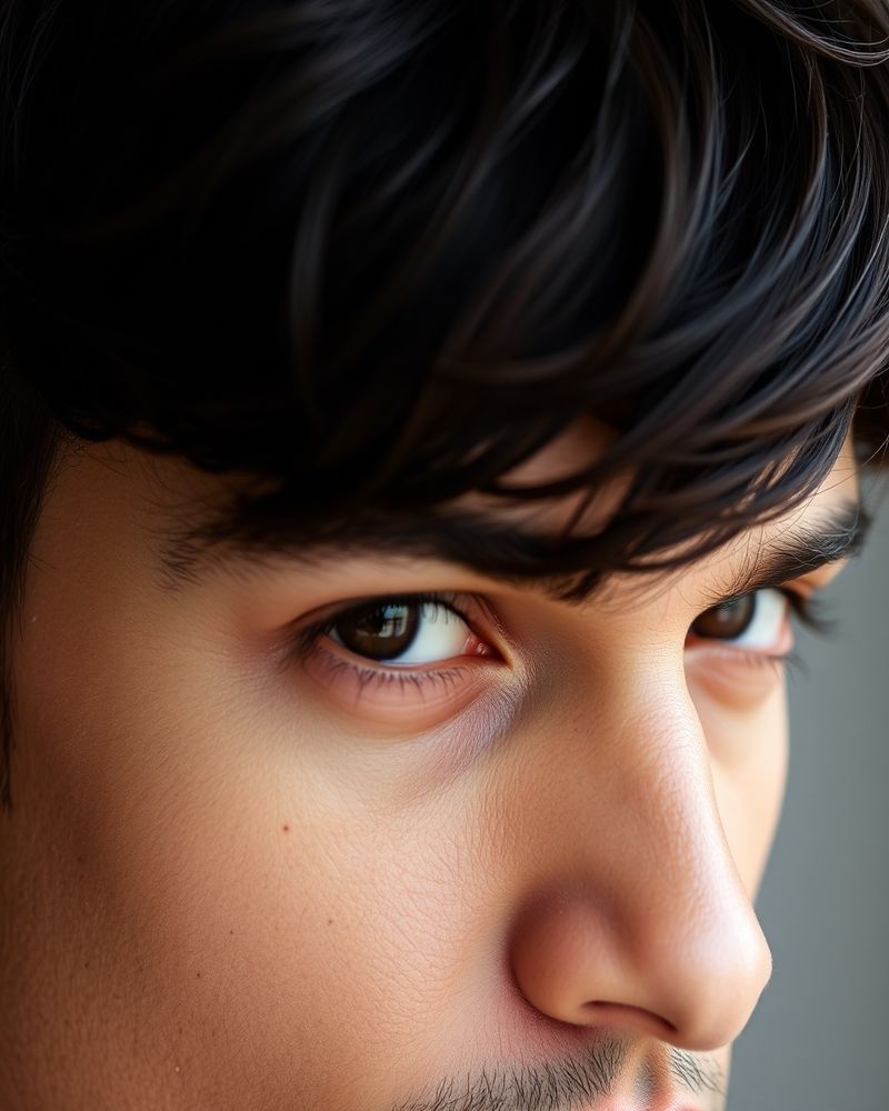 Arjun Patel beauty close-up portrait with clean skin