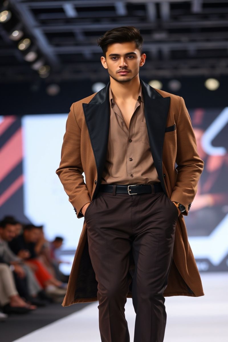 Arjun Patel fashion runway walk in designer menswear