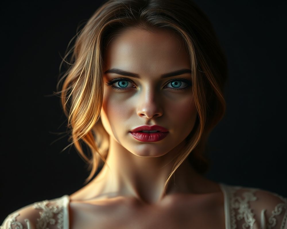 Aurélie Laurent high fashion editorial with dramatic lighting