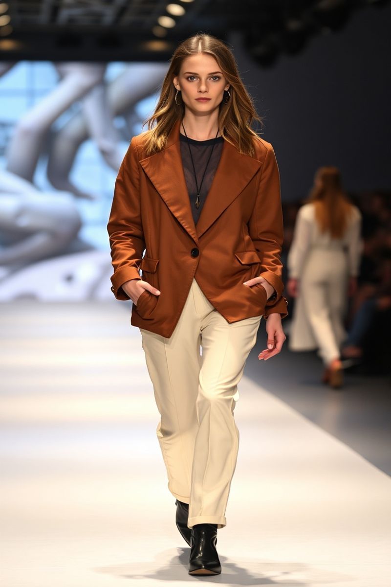 Aurélie Laurent fashion runway walk in designer clothing