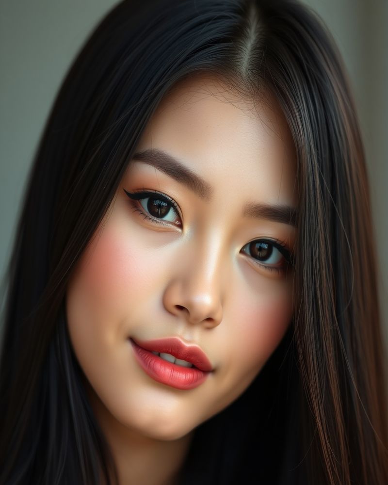 Ayu Lestari beauty close-up portrait with soft lighting
