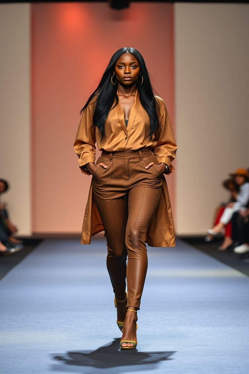Azeb Tesfaye fashion runway walk