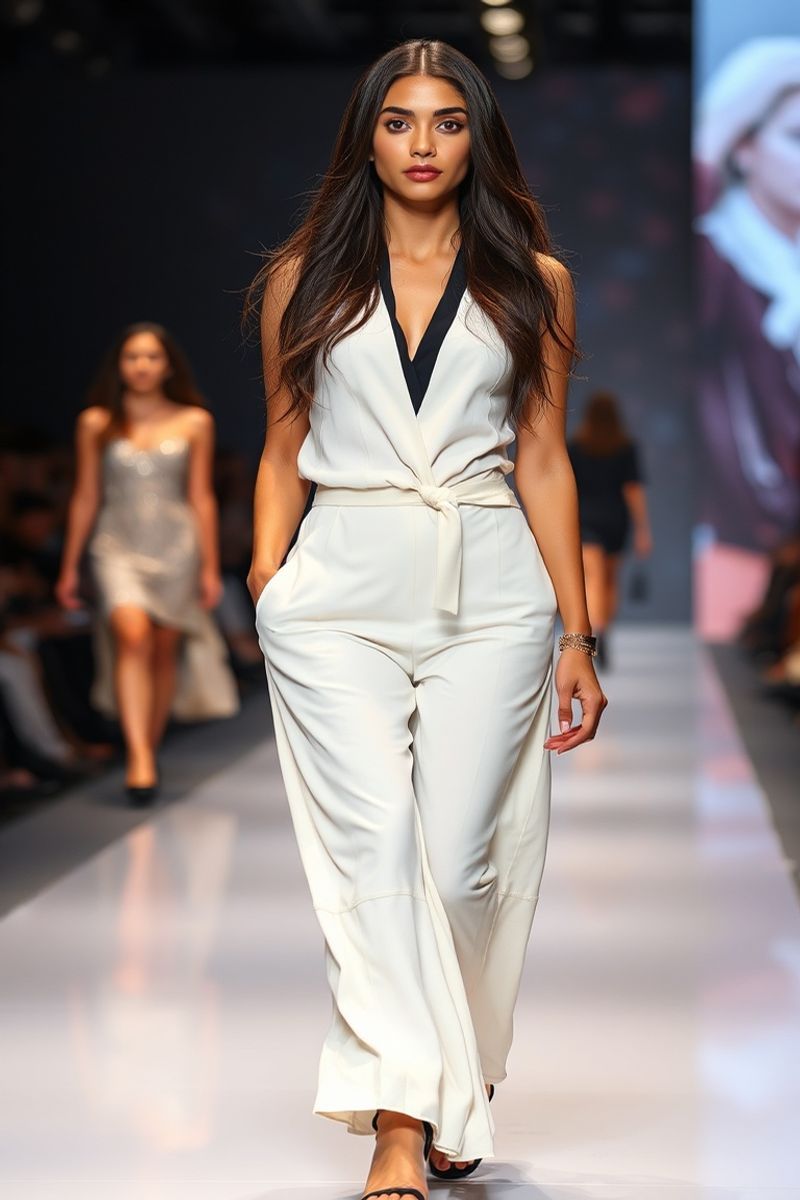 Beatriz Andrade fashion runway walk in designer clothing