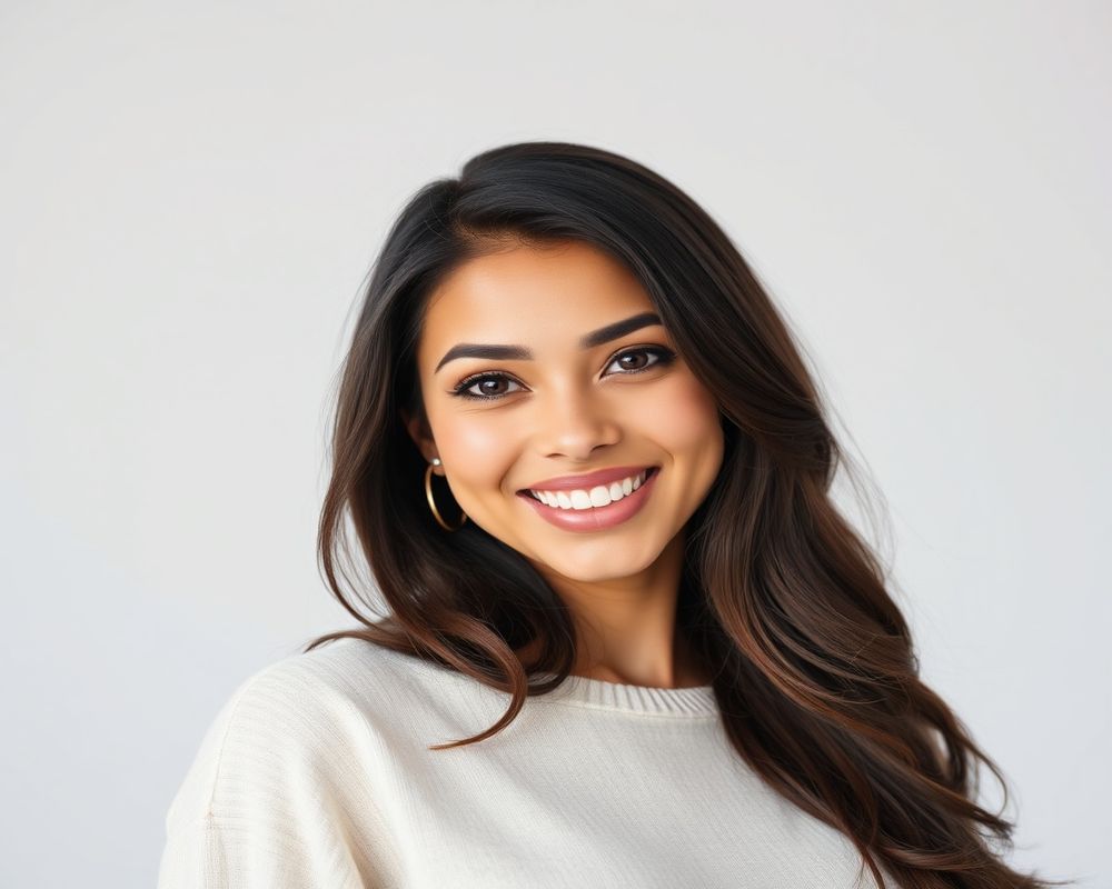 Beatriz Andrade commercial brand campaign with natural smile