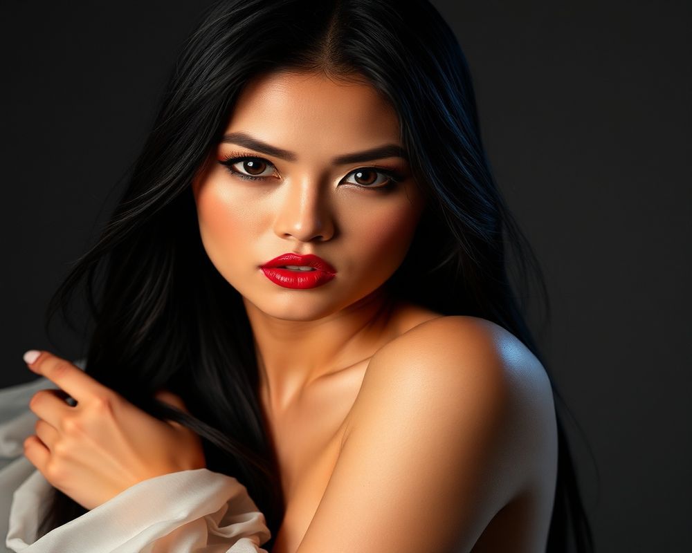 Bianca Mercado high fashion editorial with dramatic lighting