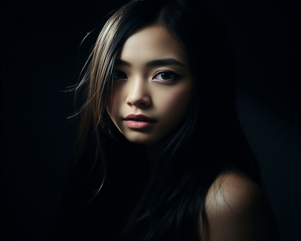 Bianca Villanueva artistic creative portrait with dramatic shadows