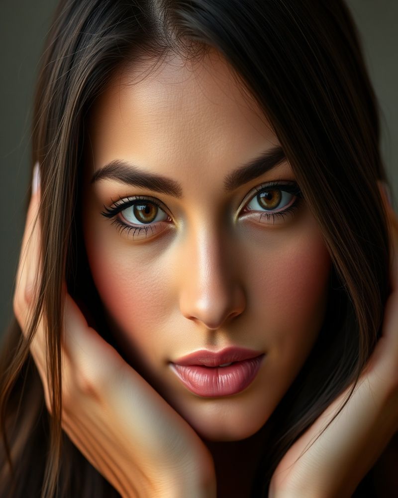 Camila Oliveira beauty close-up portrait for cosmetics campaign