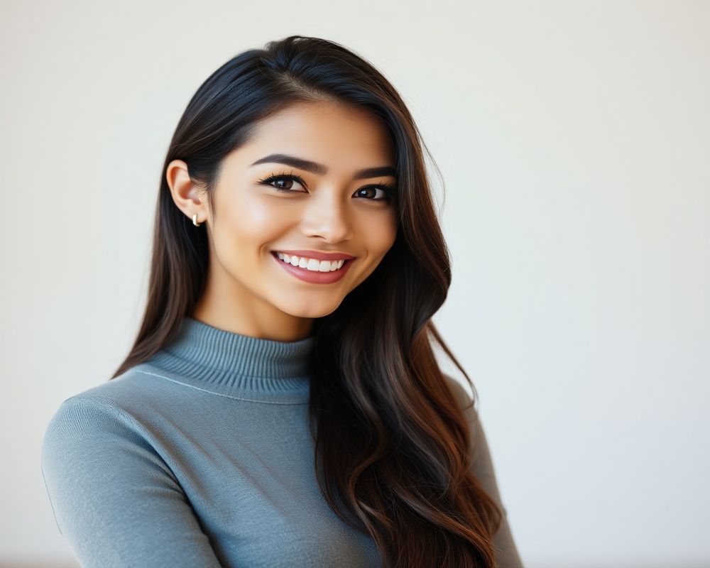 Camila Oliveira commercial brand campaign with natural smile