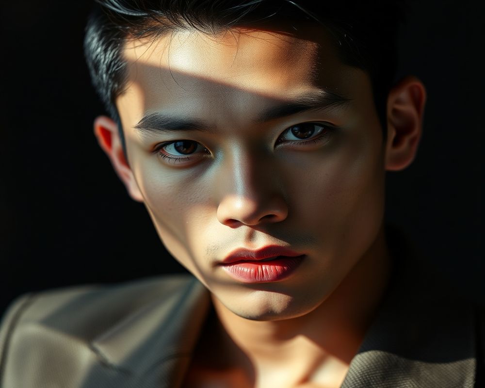 Carlo Reyes high fashion editorial with dramatic lighting