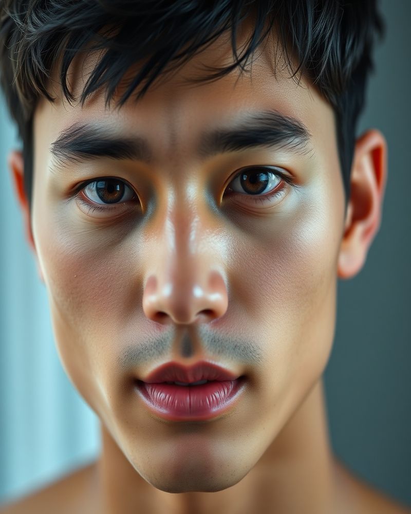 Carlo Reyes beauty close-up portrait with soft lighting