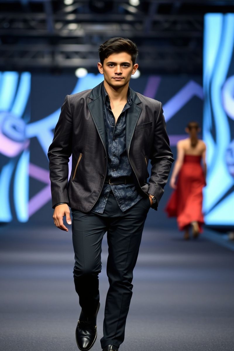 Carlos Mendoza fashion runway walk